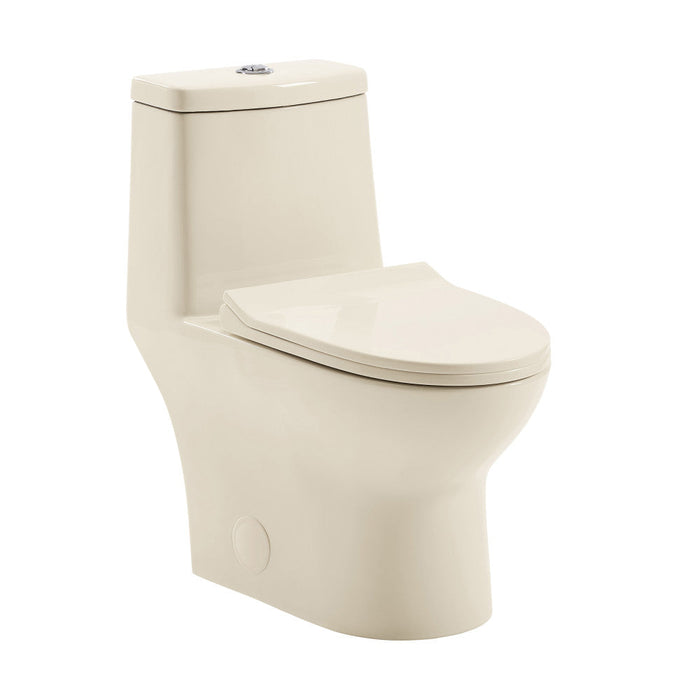 Swiss Madison Ivy One Piece Toilet Dual Vortex Flush 1.1/1.6 gpf in Bisque - SM-1T112BQ