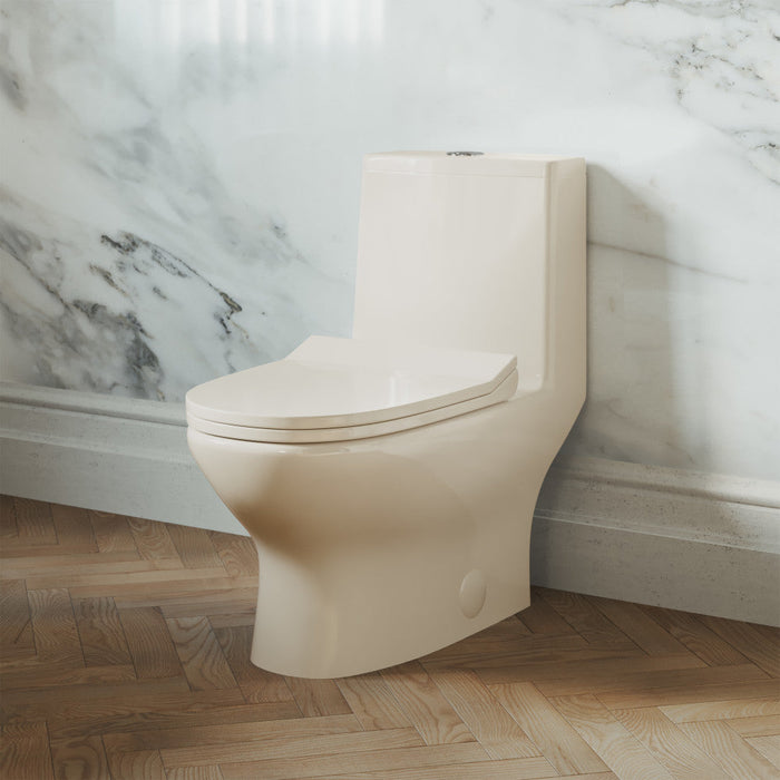 Swiss Madison Ivy One Piece Toilet Dual Vortex Flush 1.1/1.6 gpf in Bisque - SM-1T112BQ