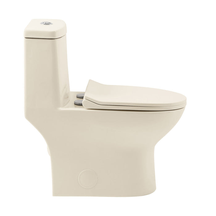 Swiss Madison Ivy One Piece Toilet Dual Vortex Flush 1.1/1.6 gpf in Bisque - SM-1T112BQ