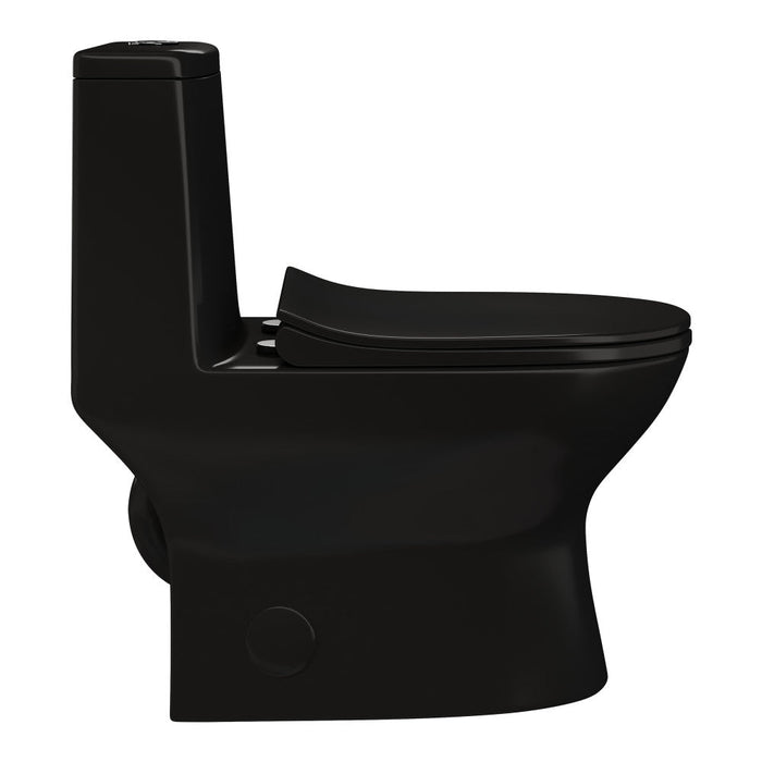 Swiss Madison Ivy One Piece Toilet Dual Vortex Flush in Glossy Black 1.1/1.6 gpf - SM-1T112GB