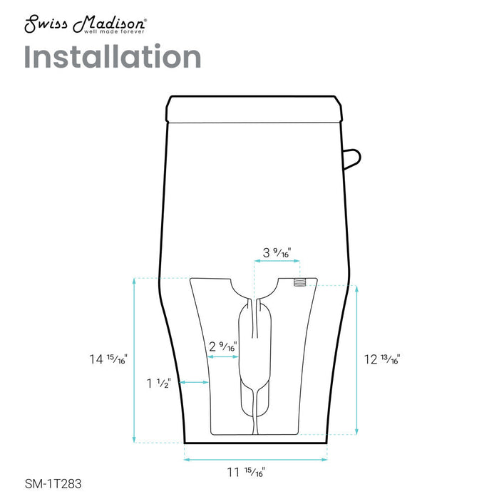 Swiss Madison Ivy One-Piece Toilet Left Side Flush 1.28 gpf - SM-1T283