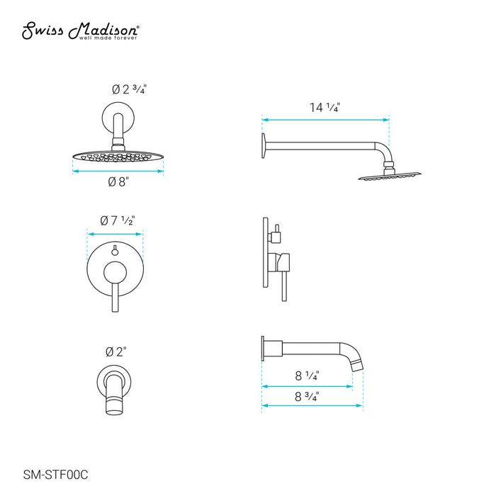 Swiss Madison Ivy Single-Handle 1-Spray Tub and Shower Faucet in Chrome (Valve Included) - SM-STF00C