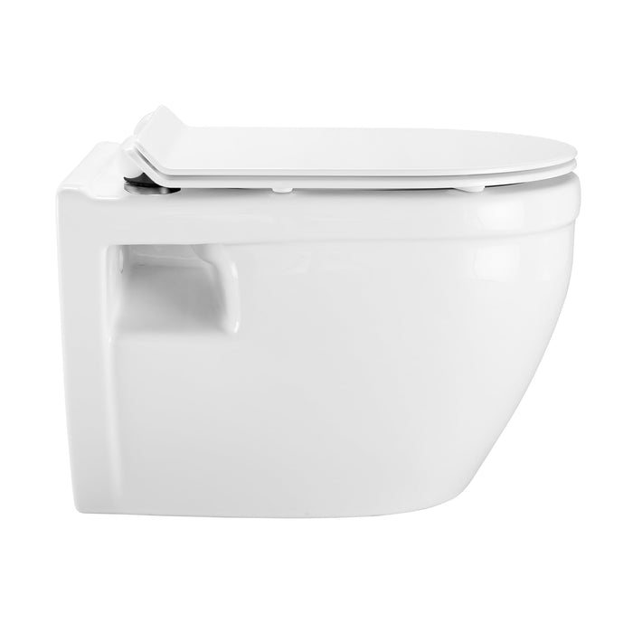 Swiss Madison Ivy Wall Hung Elongated Toilet Bowl, Black Hardware - SM-WT450HB