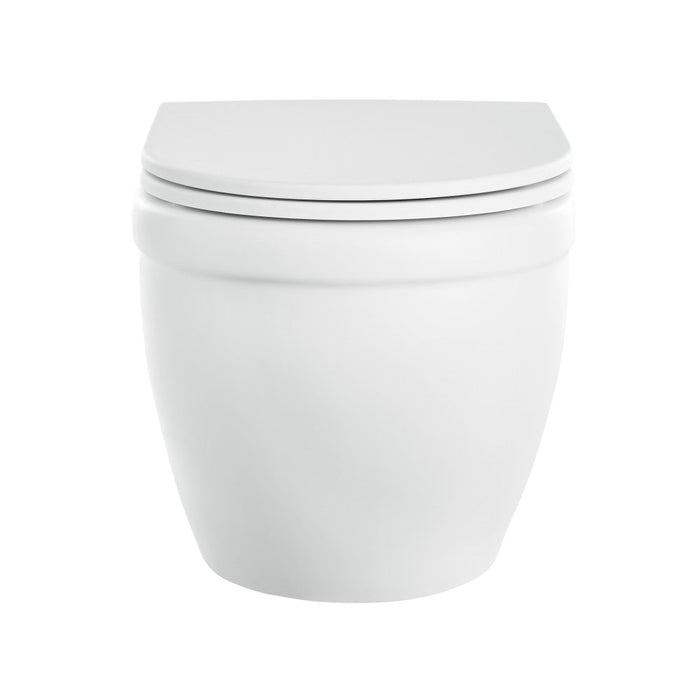 Swiss Madison Ivy Wall-Hung Elongated Toilet Bowl Only in Matte White - SM-WT450MW