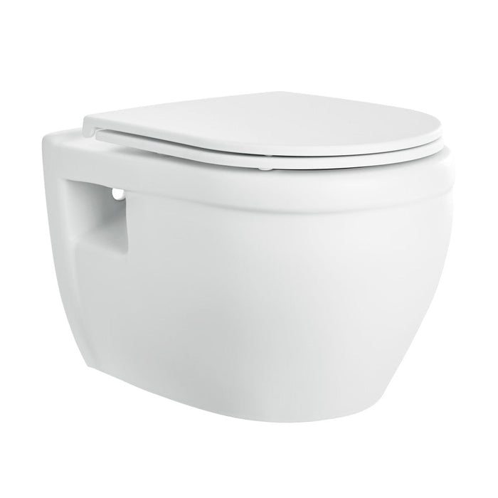 Swiss Madison Ivy Wall-Hung Elongated Toilet Bowl Only in Matte White - SM-WT450MW