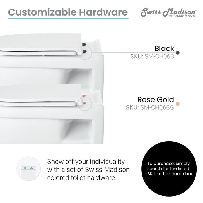 Swiss Madison Ivy Wall-Hung Elongated Toilet Bowl Only in Matte White - SM-WT450MW