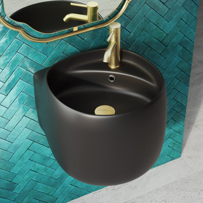 Swiss Madison Ivy Wall-Mount Sink in Matte Black - SM-WS324MB