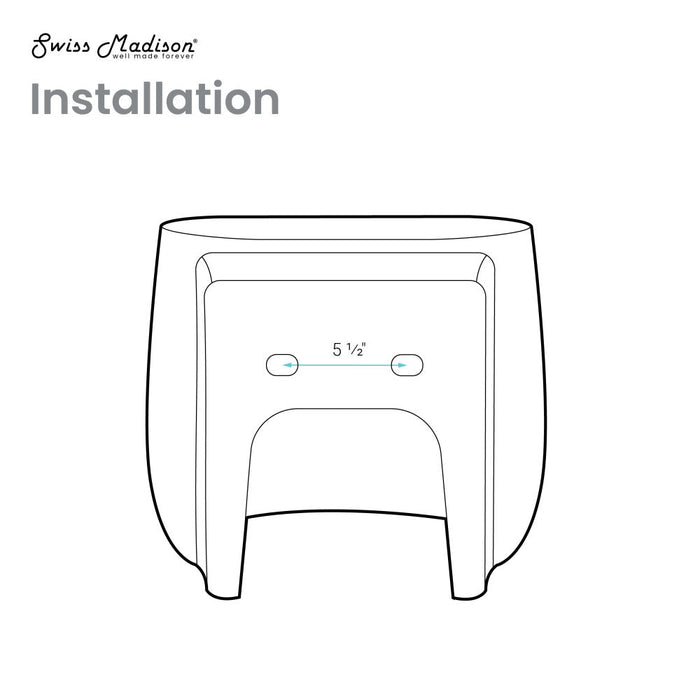 Swiss Madison Ivy Wall-Mount Sink in Matte White - SM-WS324MW