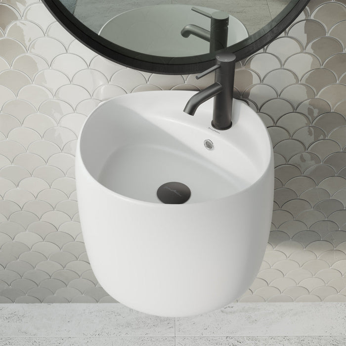 Swiss Madison Ivy Wall-Mount Sink in Matte White - SM-WS324MW