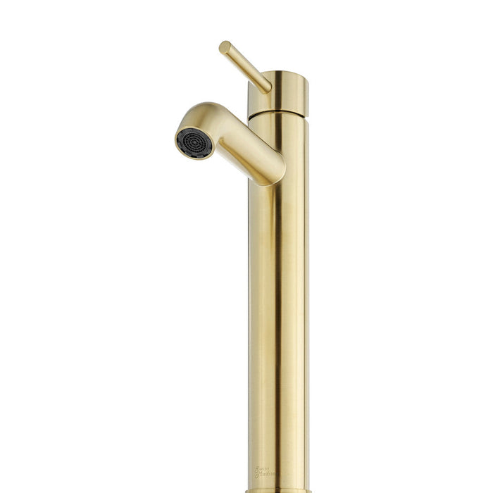 Swiss Madison Ivy Single Hole, Single-Handle, High Arc Bathroom Faucet in Brushed Gold - SM-BF61BG