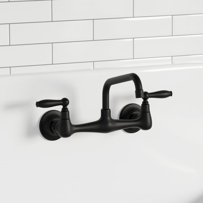 Swiss Madison Loire Wall-Mounted Faucet in Matte Black - SM-BF110MB