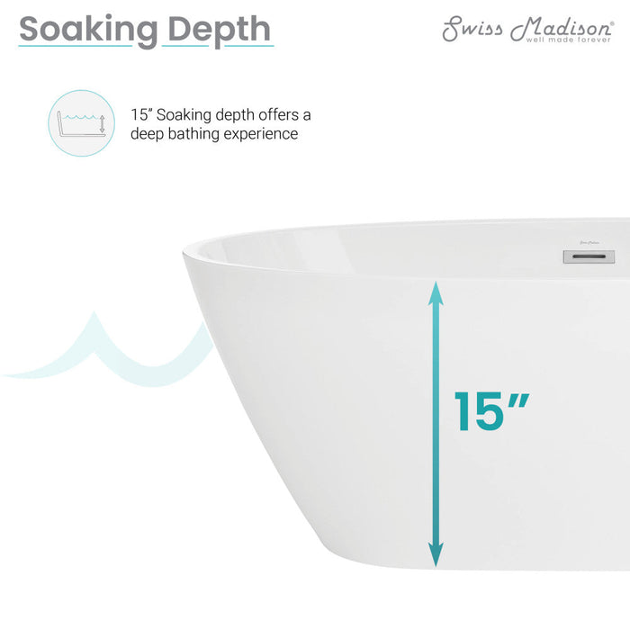 Swiss Madison Manoir 60" Freestanding Bathtub - SM-FB560