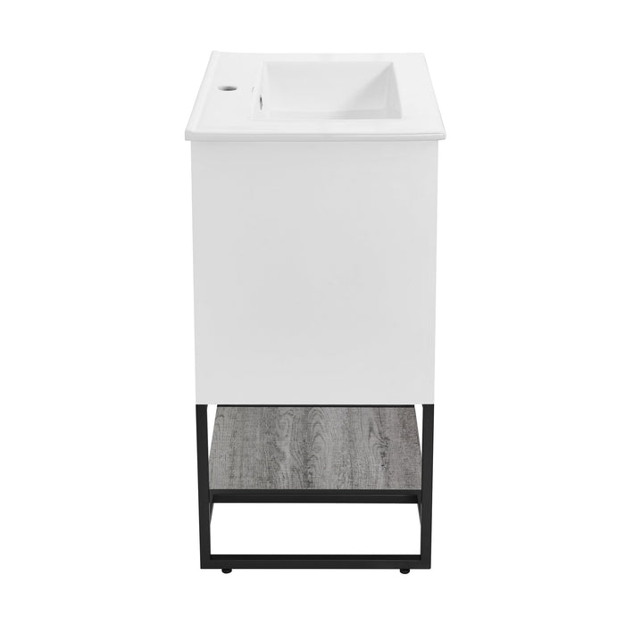 Swiss Madison Marseille 24 Single, Two Doors, Open Shelf Bathroom Vanity - SM-BV142