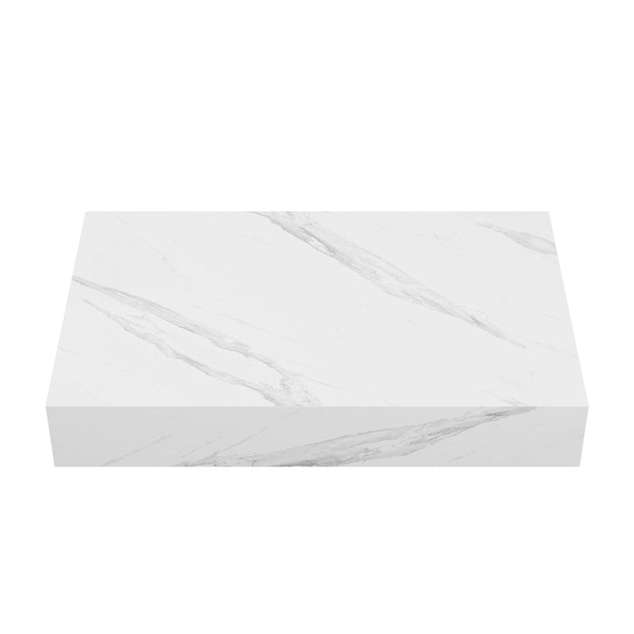 Swiss Madison Monaco 36" Floating Bathroom Shelf in White Marble (SM-VS252) - SM-WSM601-SH