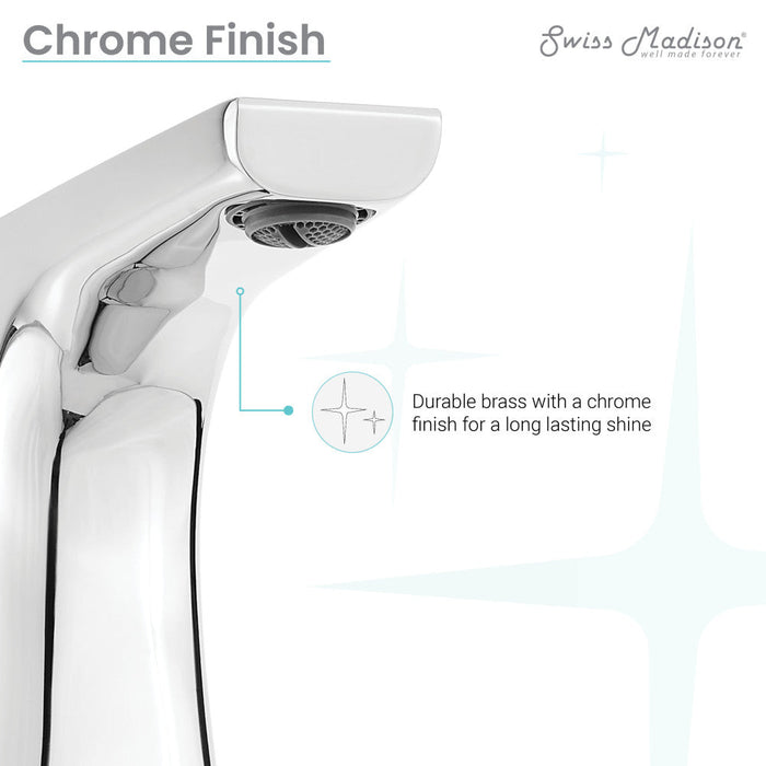 Swiss Madison Monaco 8 in. Widespread, 2-Handle, Bathroom Faucet in Chrome - SM-BF22C