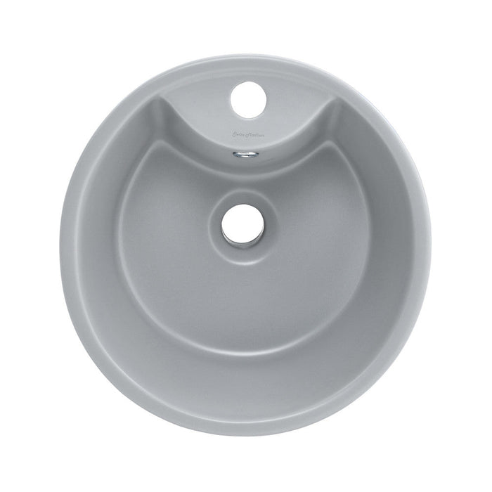 Swiss Madison Monaco Circular Basin Pedestal Sink Matte Grey - SM-PS307ME