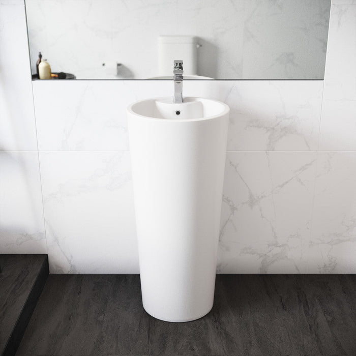 Swiss Madison Monaco Circular Basin Pedestal sink - SM-PS307