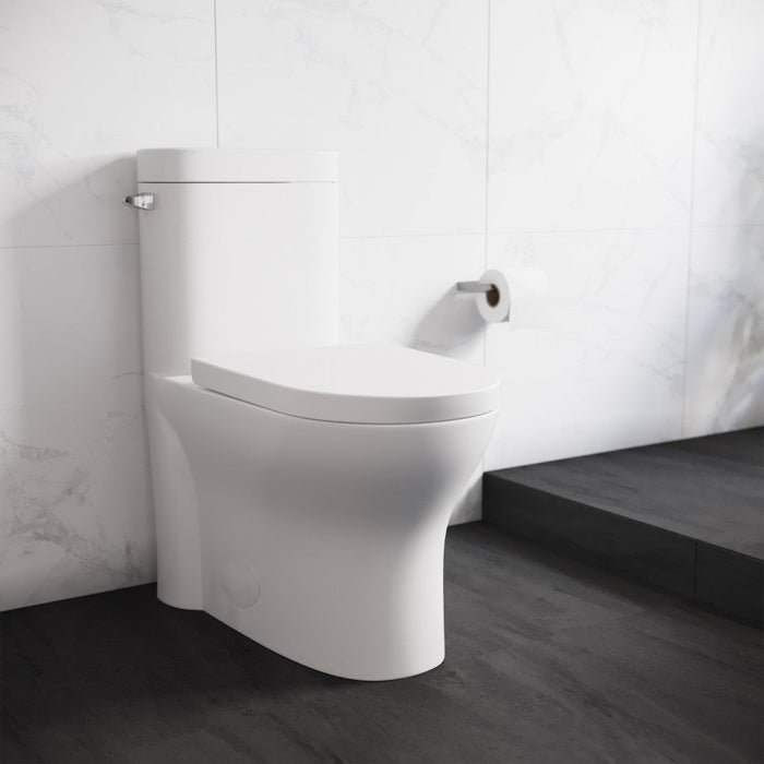 Swiss Madison Monaco One-Piece Elongated Left Side Flush Handle Toilet 1.28 gpf - SM-1T109