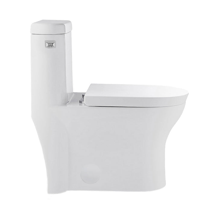 Swiss Madison Monaco One-Piece Elongated Left Side Flush Handle Toilet 1.28 gpf - SM-1T109