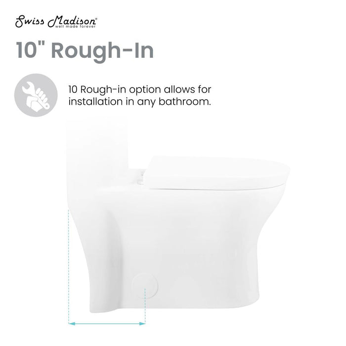 Swiss Madison Monaco One-Piece Elongated Toilet Dual Flush 1.1/1.6 gpf with 10" Rough in - SM-1T280