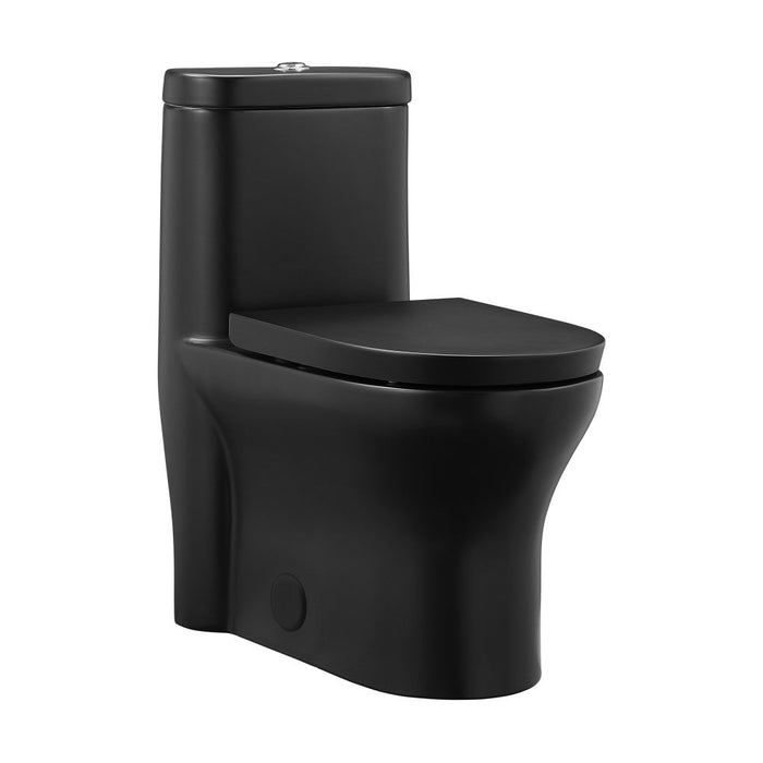 Swiss Madison Monaco One-Piece Elongated Toilet Dual-Flush, Matte Black 1.1/1.6 gpf - SM-1T108MB