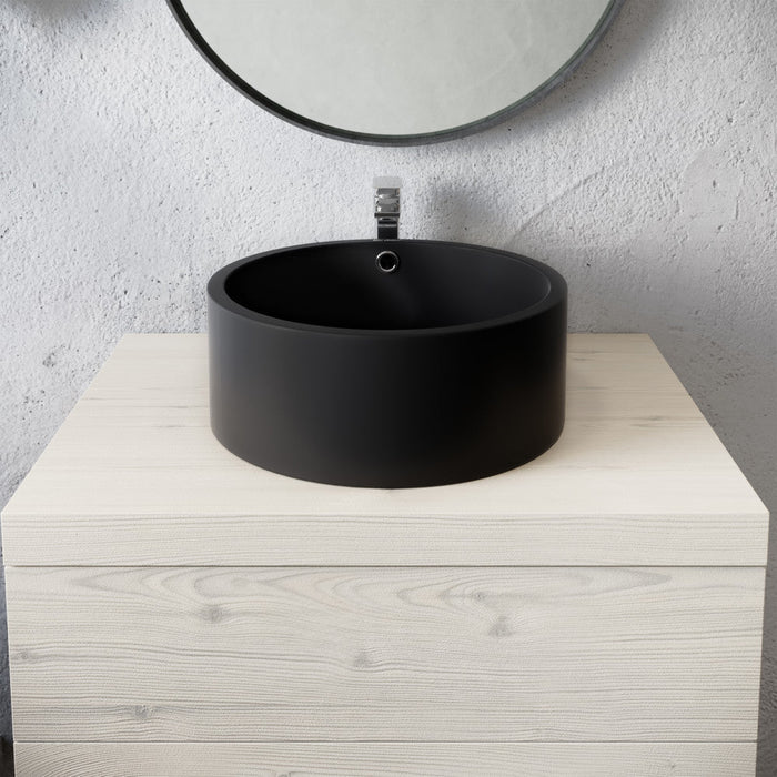 Swiss Madison Monaco 16.5” Round Vessel Sink in Matte Black - SM-VS252MB