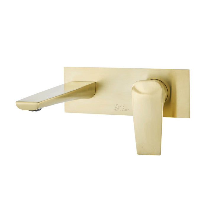 Swiss Madison Monaco Single-Handle, Wall-Mount, Bathroom Faucet in Brushed Gold - SM-BF23BG