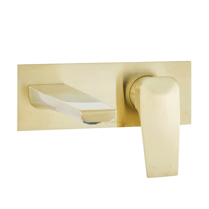 Swiss Madison Monaco Single-Handle, Wall-Mount, Bathroom Faucet in Brushed Gold - SM-BF23BG