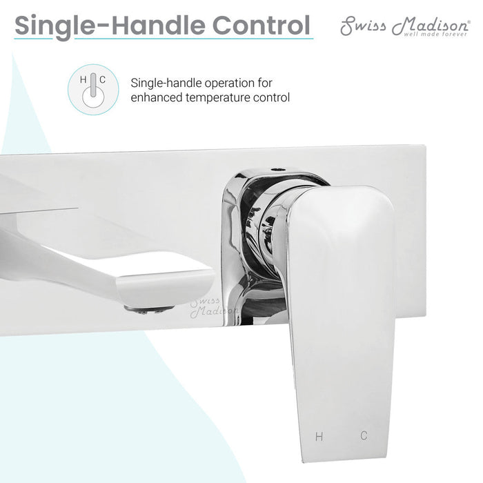 Swiss Madison Monaco Single-Handle, Wall-Mount, Bathroom Faucet in Chrome - SM-BF23C