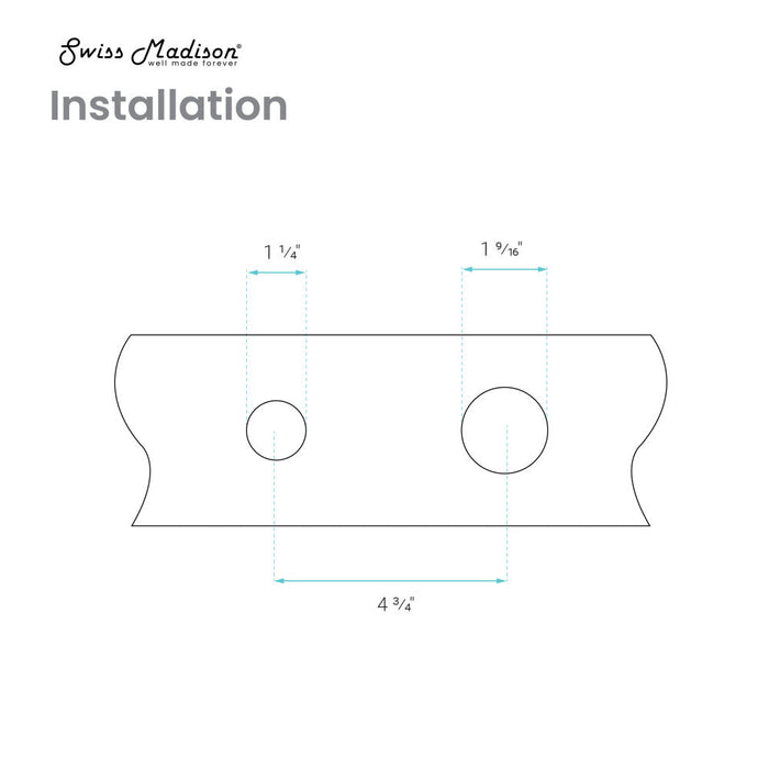 Swiss Madison Monaco Single-Handle, Wall-Mount, Bathroom Faucet in Matte Black - SM-BF23MB