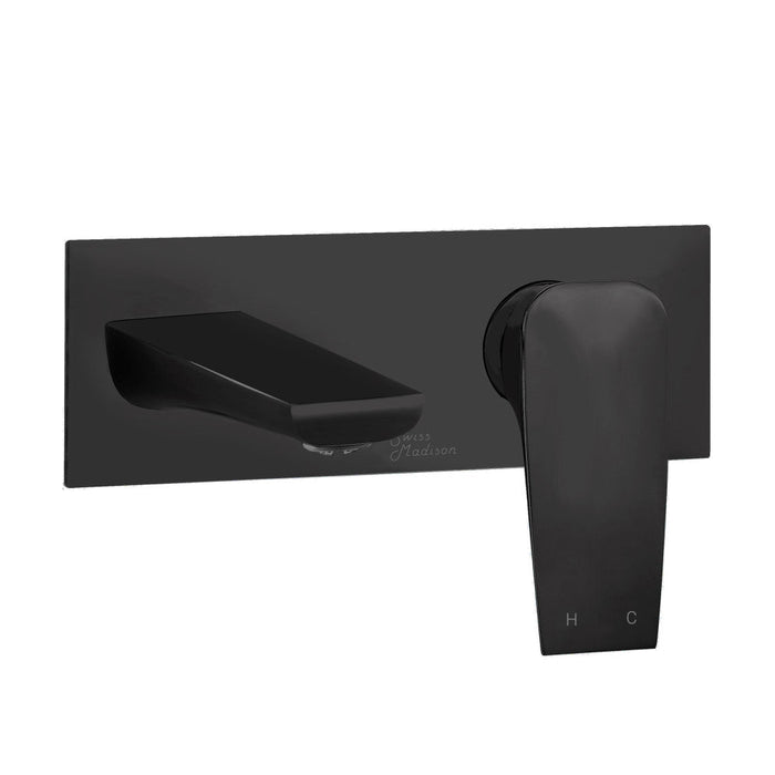 Swiss Madison Monaco Single-Handle, Wall-Mount, Bathroom Faucet in Matte Black - SM-BF23MB