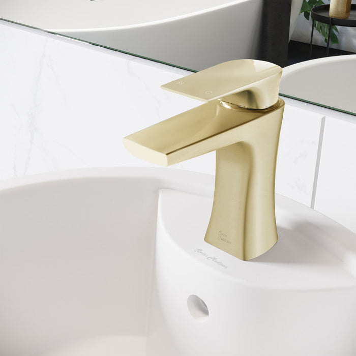 Swiss Madison Monaco Single Hole, Single-Handle, Bathroom Faucet in Brushed Gold - SM-BF20BG