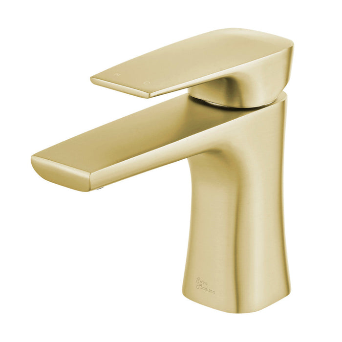 Swiss Madison Monaco Single Hole, Single-Handle, Bathroom Faucet in Brushed Gold - SM-BF20BG