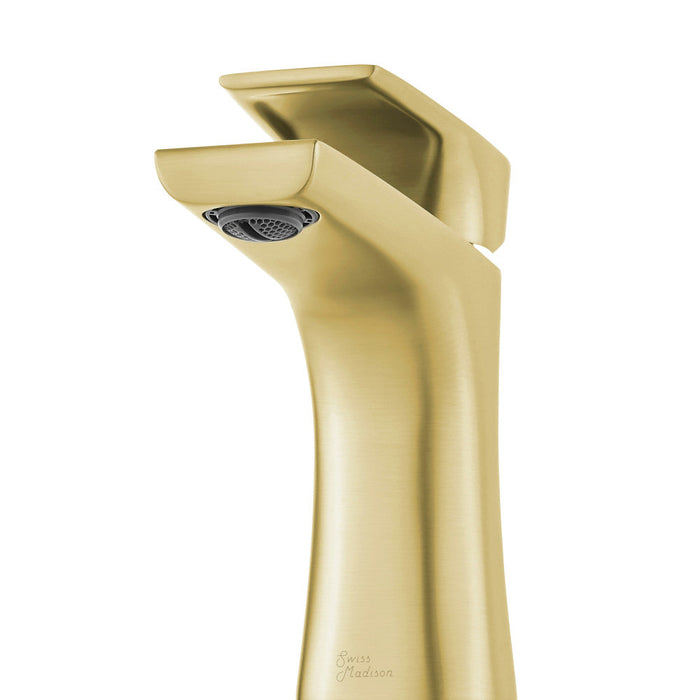 Swiss Madison Monaco Single Hole, Single-Handle, Bathroom Faucet in Brushed Gold - SM-BF20BG