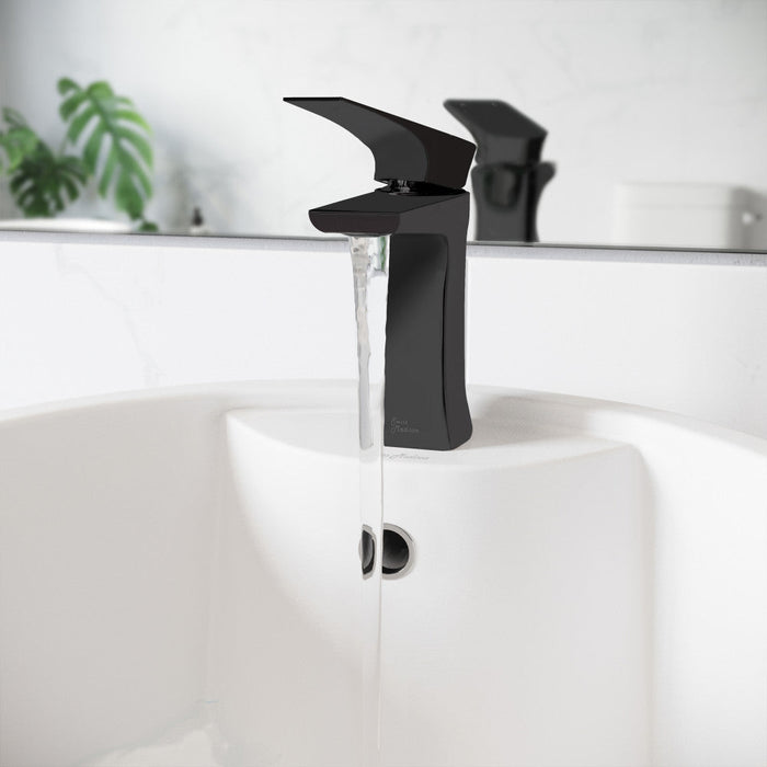 Swiss Madison Monaco Single Hole, Single-Handle, Bathroom Faucet in Matte Black - SM-BF20MB