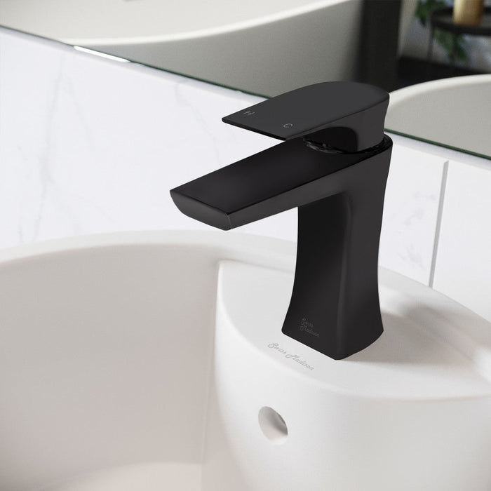 Swiss Madison Monaco Single Hole, Single-Handle, Bathroom Faucet in Matte Black - SM-BF20MB