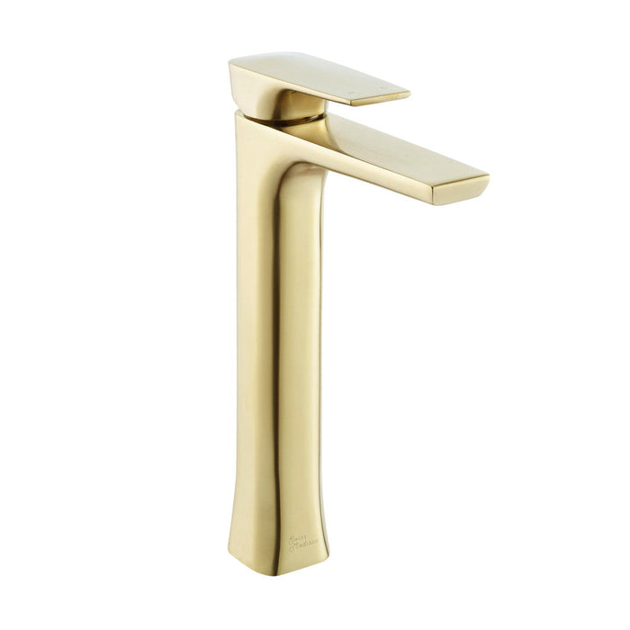 Swiss Madison Monaco Single Hole, Single-Handle, High Arc Bathroom Faucet in Brushed Gold - SM-BF21BG