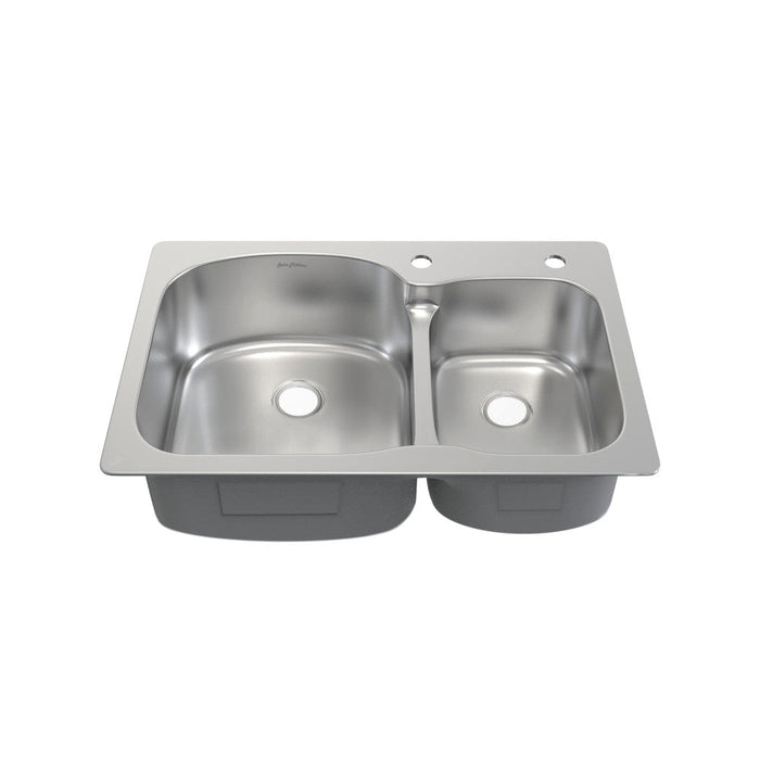 Swiss Madison Ouvert 33 x 22 Stainless Steel, Dual Basin, Top-Mount Kitchen Sink - SM-KT662