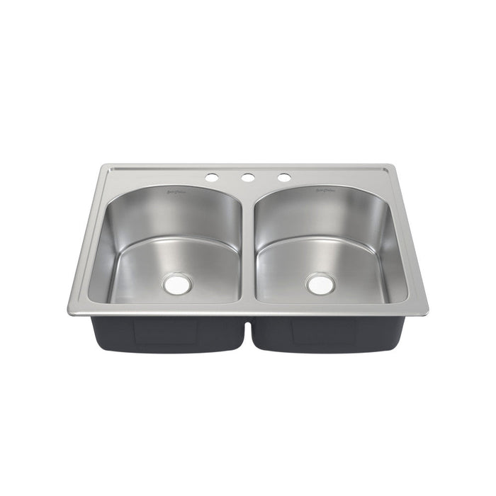 Swiss Madison Ouvert 33 x 22 Stainless Steel, Dual Basin, Top-Mount Kitchen Sink - SM-KT661