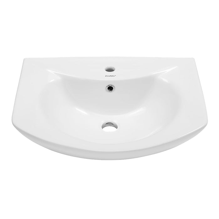 Swiss Madison Chateau Pedestal Bathroom Sink Round Single Faucet Hole - SM-PS305