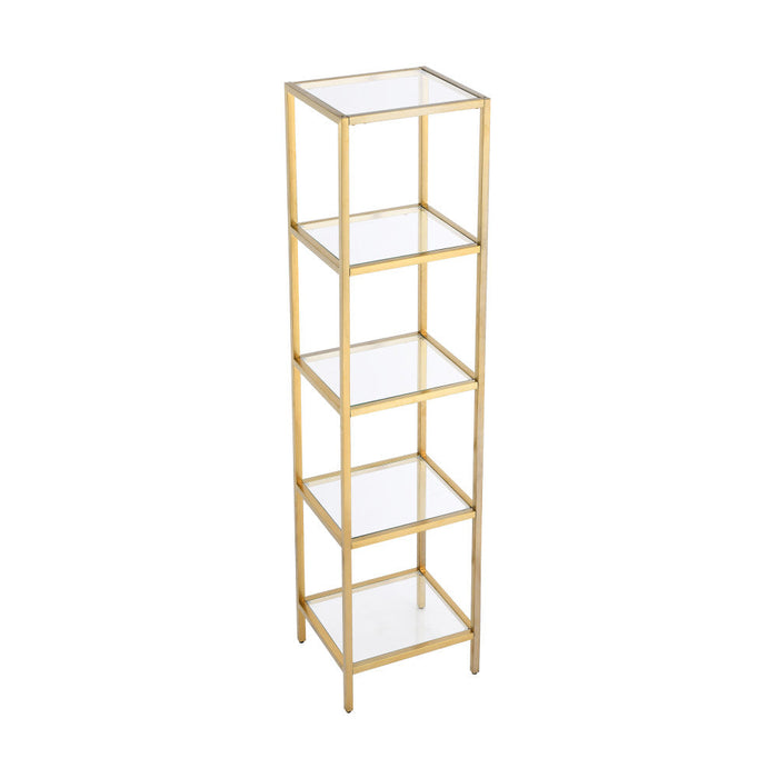 Swiss Madison Pierre 16"x65"x14" Freestanding Linen Cabinet in Brushed Gold - SM-BC51BG