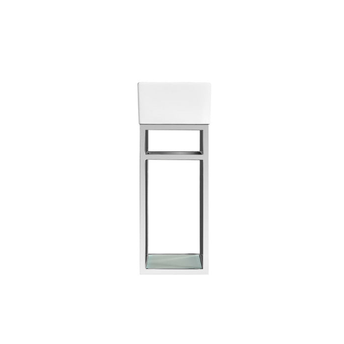 Swiss Madison Pierre 19.5 Single, Open Shelf, Chrome Metal Frame Bathroom Vanity - SM-BV551C