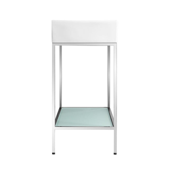 Swiss Madison Pierre 24 Single, Freestanding, Open Shelf, Chrome Metal Frame Bathroom Vanity - SM-BV71C