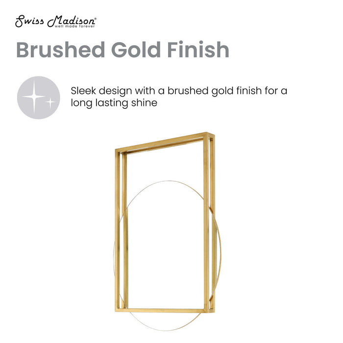 Swiss Madison Pierre 35.5" Vanity Mirror in Brushed Gold - SM-VM50BG