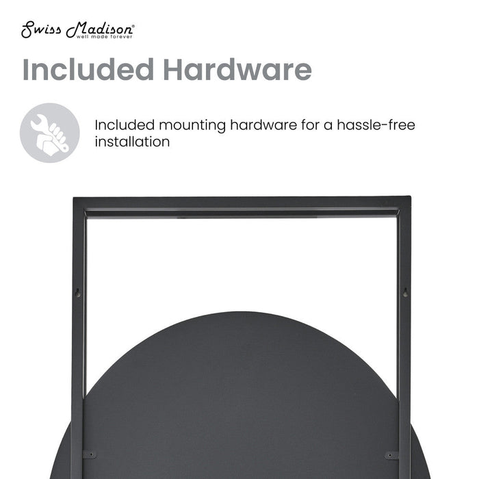 Swiss Madison Pierre 35.5" Vanity Mirror in Matte Black - SM-VM50MB