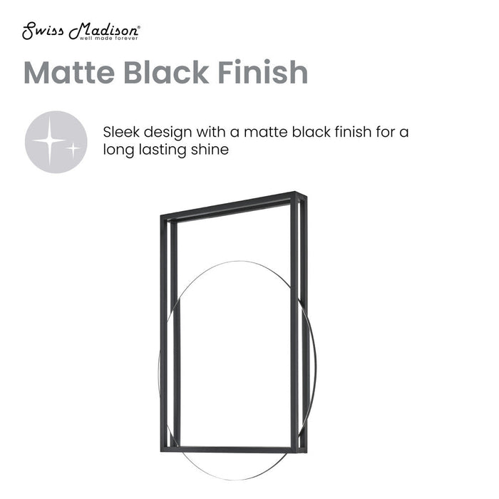 Swiss Madison Pierre 35.5" Vanity Mirror in Matte Black - SM-VM50MB