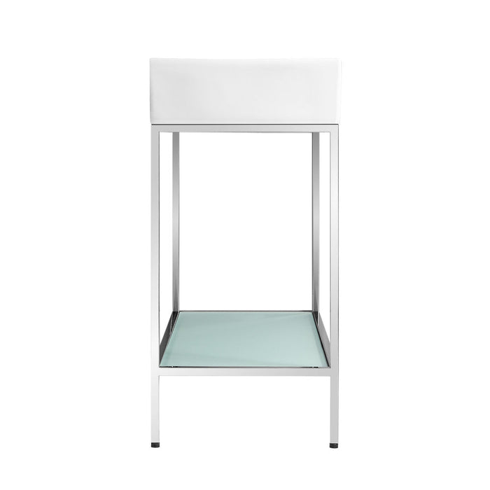 Swiss Madison Pierre 40 Single, Freestanding, Open Shelf, Chrome Metal Frame Bathroom Vanity - SM-BV73C