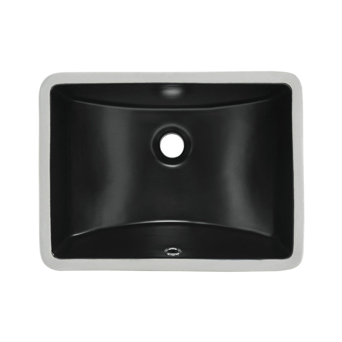 Swiss Madison Plaisir 18.5" Rectangle Undermount Bathroom Sink in Matte Black - SM-UM624MB