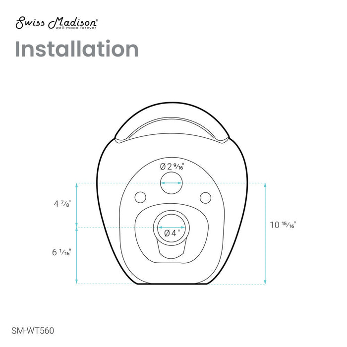 Swiss Madison Plaisir Back to Wall Toilet - SM-WT560