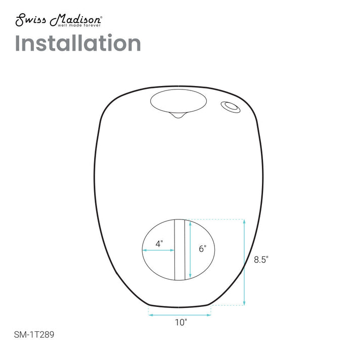 Swiss Madison Plaisir II One-Piece Elongated Toilet Top Flush 1.28 GPF - SM-1T289